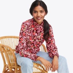 NWT DRAPER JAMES knit turtleneck in flowering vine